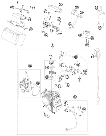 Výkres: 4110 ŠKRTICÍ KLAPKA (THROTTLE BODY)