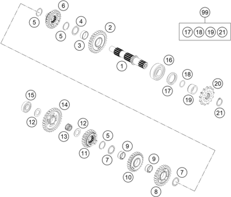 Výkres: 3360 PŘEVODOVKA II - PROTIHŘÍDEL