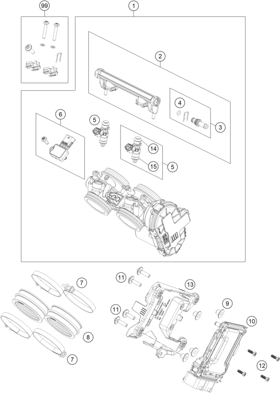 Výkres: 4110 ŠKRTICÍ KLAPKA (THROTTLE BODY)