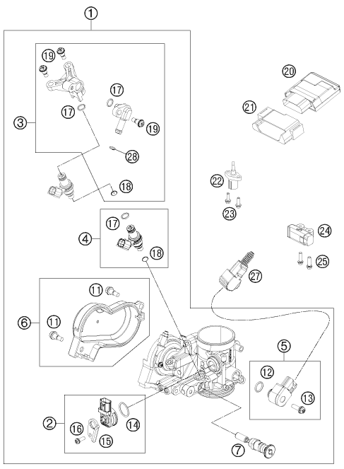 Výkres: 4110 ŠKRTICÍ KLAPKA (THROTTLE BODY)