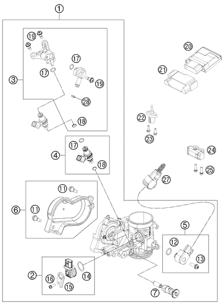 Výkres: 4110 ŠKRTICÍ KLAPKA (THROTTLE BODY)