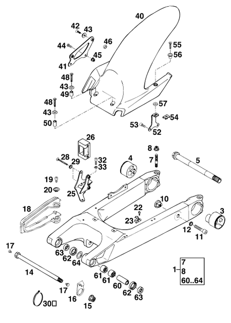 Výkres: 0490 KYVNÁ VIDLICE (SWINGARM)