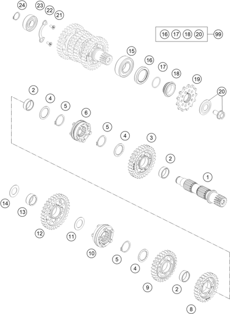 Výkres: 3360 PŘEVODOVKA II - PROTIHŘÍDEL