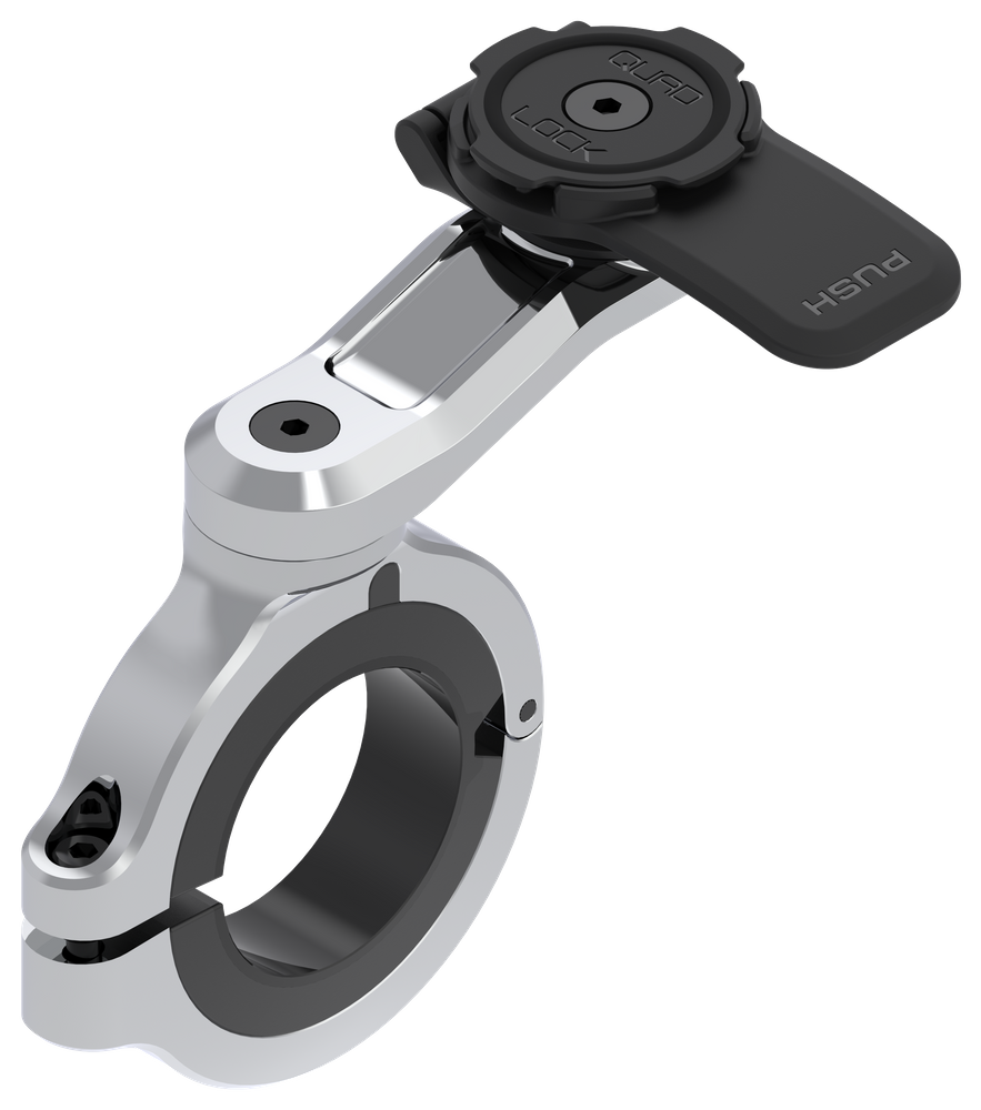 Chromovaná základna pro řídítka motocyklu Quad Lock® (velká)