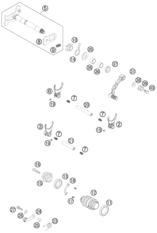 Výkres: 3410 MECHANISMUS ŘAZENÍ