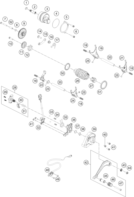 Výkres: 3410 MECHANISMUS ŘAZENÍ
