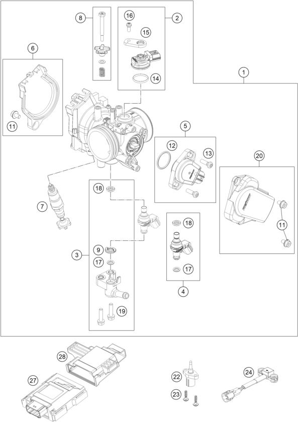 Výkres: 4110 ŠKRTICÍ KLAPKA (THROTTLE BODY)