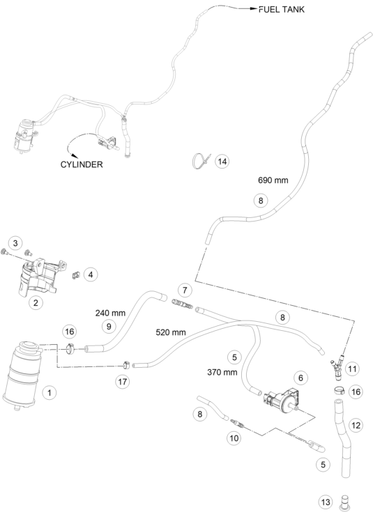 Výkres: 1510 NÁDOBA ZACHYCOVAČE PAR PALIVA
