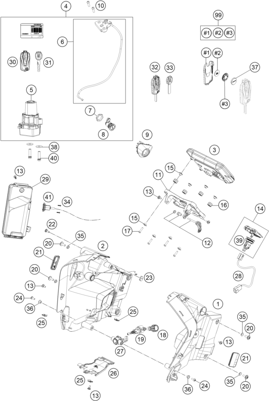 Výkres: 1430 PŘÍSTROJE / ZÁMKOVÝ SYSTÉM