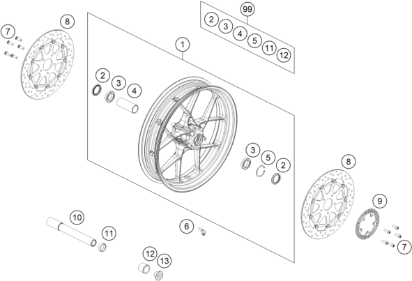 Výkres: 0910 PŘEDNÍ KOLO