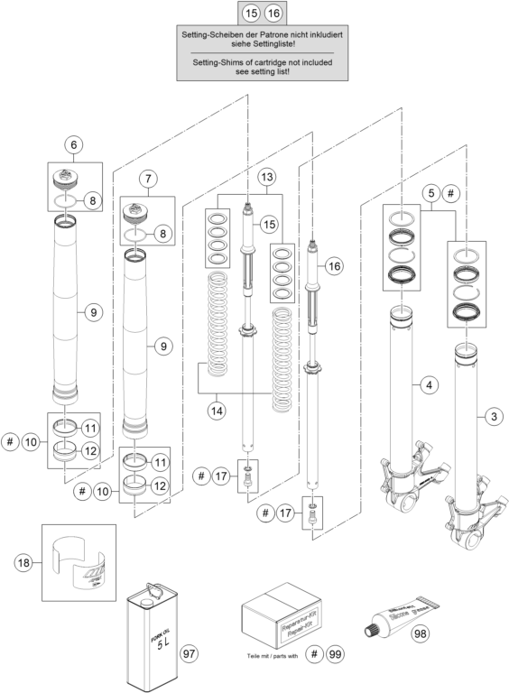Výkres: 0130 PŘEDNÍ VIDLICE ROZLOŽENÁ