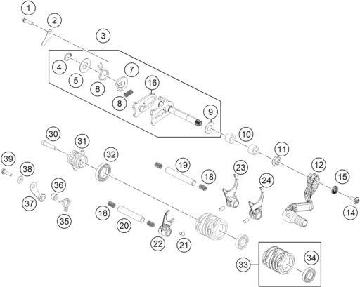 Výkres: 3410 MECHANISMUS ŘAZENÍ