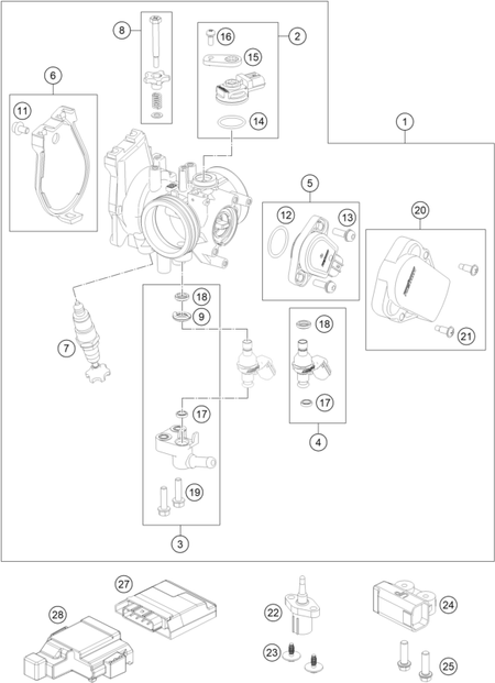 Výkres: 4110 ŠKRTICÍ KLAPKA (THROTTLE BODY)