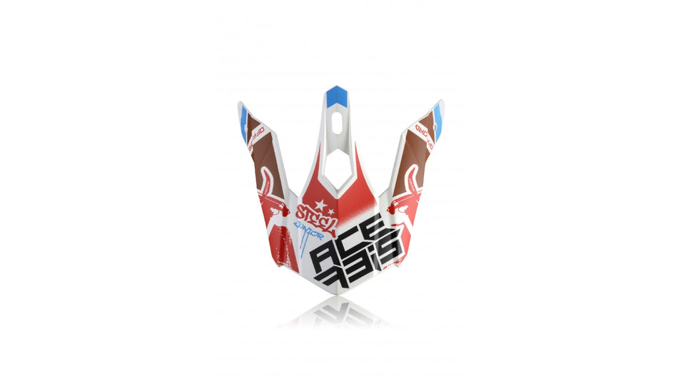 Acerbis kšilt přilby junior Steel (obj.kód 0023425) bílá/modrá