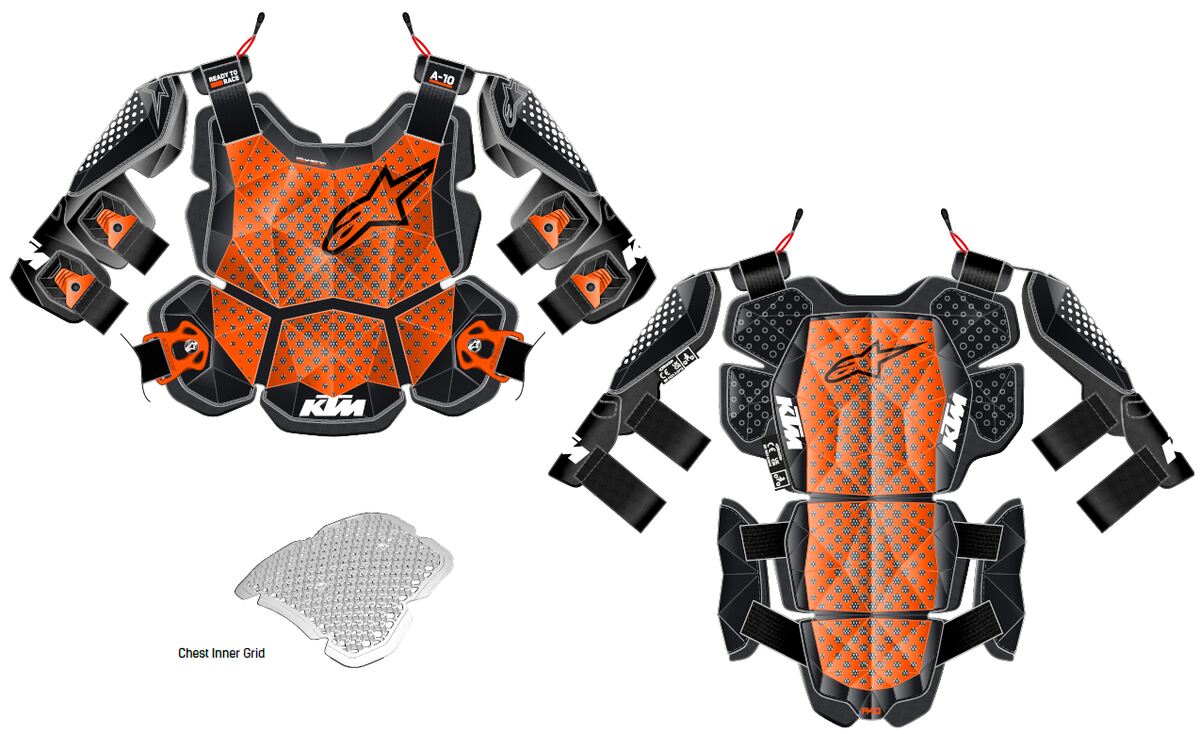 Ochrana hrudi A-10 V2 kompletní M/L — KTM 3PW240015304
