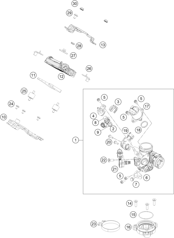 Výkres: 4110 ŠKRTICÍ KLAPKA (THROTTLE BODY)