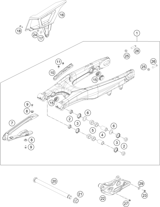 Výkres: 0490 KYVNÁ VIDLICE (SWINGARM)
