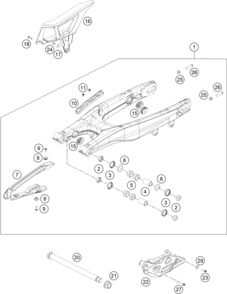 Výkres: 0490 KYVNÁ VIDLICE (SWINGARM)