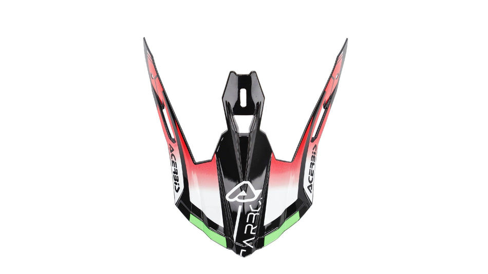 Kšilt přilby Acerbis CARBON 22-06 zelená/červená