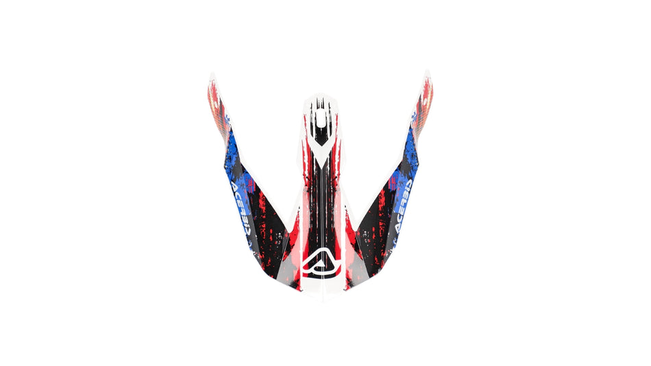 Náhradní kšilt k přilbě Acerbis Linear bílá/modrá/červená