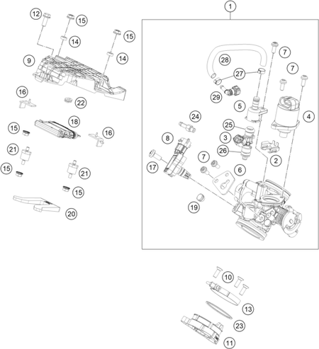Výkres: 4110 ŠKRTICÍ KLAPKA (THROTTLE BODY)