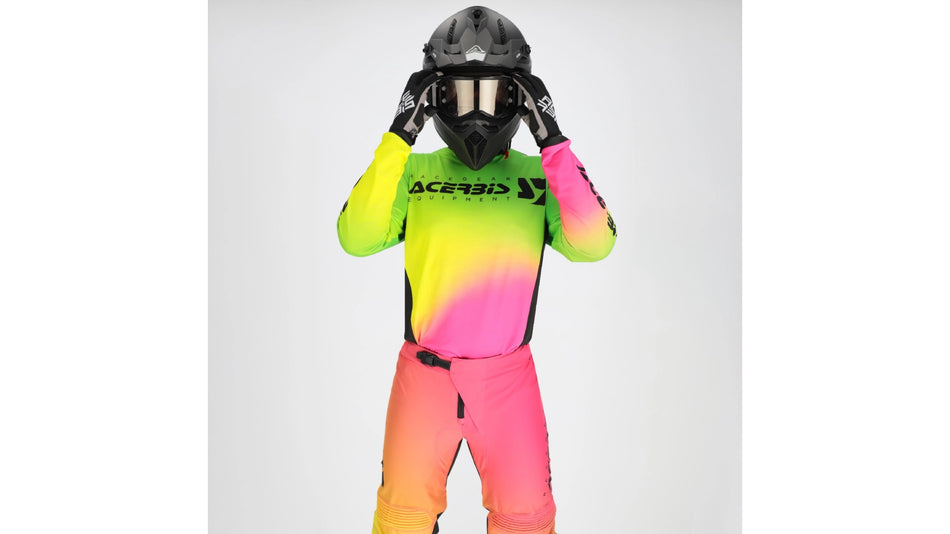 Dres Acerbis MX J-TRACK INC růžová/fluo žlutá růžová/fluo žlutá (vel. M)