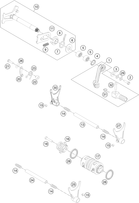 Výkres: 3410 MECHANISMUS ŘAZENÍ