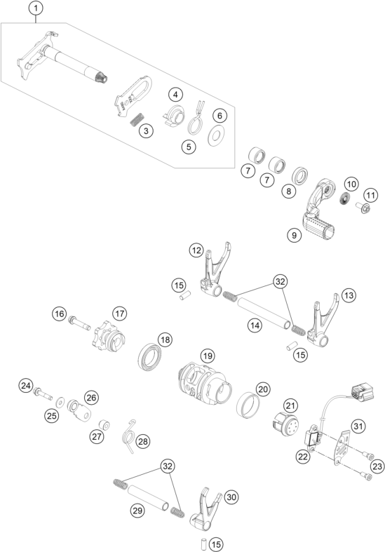 Výkres: 3410 MECHANISMUS ŘAZENÍ