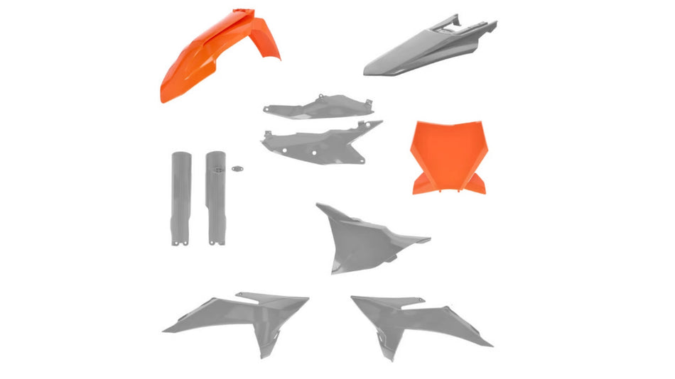 Sada plastů ACERBIS pro KTM SX 25-26, SXF 25-26 šedá/oranž