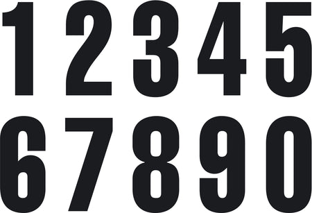 ČÍSLO 1 3KUSY ČERNÉ 5''