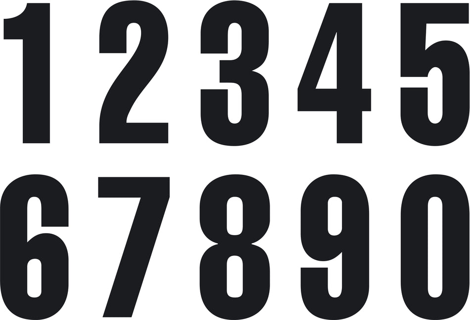 ČÍSLO 1 3KUSY ČERNÉ 5''
