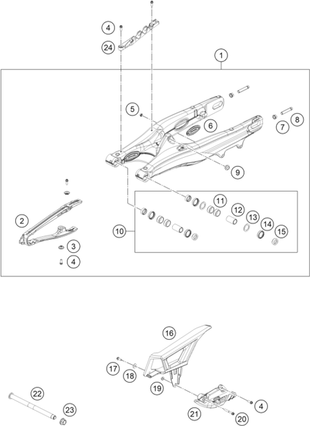 Výkres: 0490 KYVNÁ VIDLICE (SWINGARM)