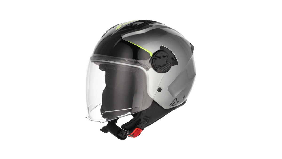 Acerbis Jet Levante – otevřená moto helma šedá/žlutá