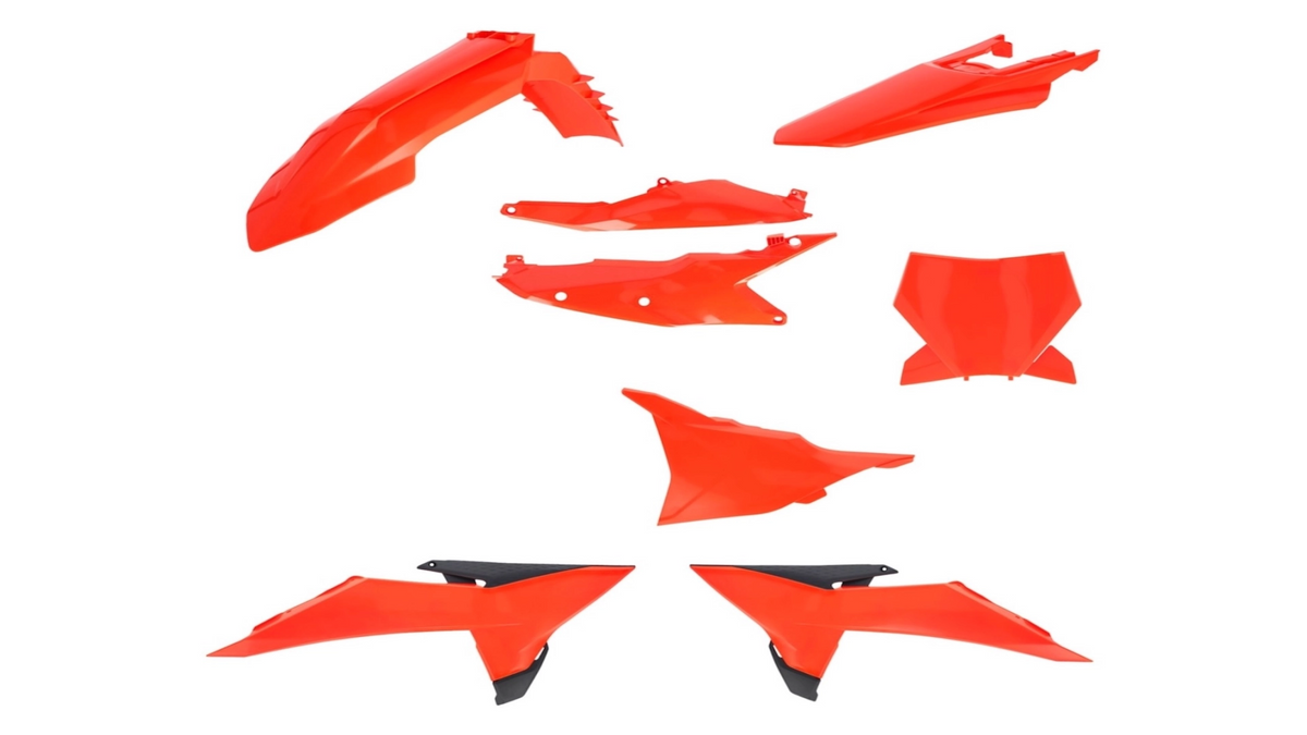 Sada plastů bez chráničů vidlic ACERBIS pro KTM SX 25-26, SXF 25-26 fluo oranž