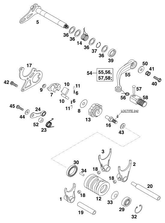 Výkres: 3410 SHIFTING MECHANISM