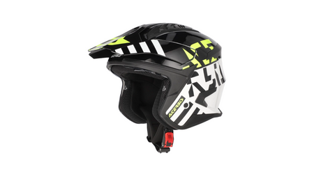 Přilba Acerbis JET ARIA EVO GRAPHIC černá/bílá/fluo žlutá