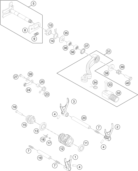 Výkres: 3410 MECHANISMUS ŘAZENÍ