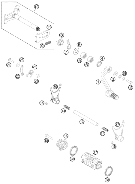 Výkres: 3410 MECHANISMUS ŘAZENÍ