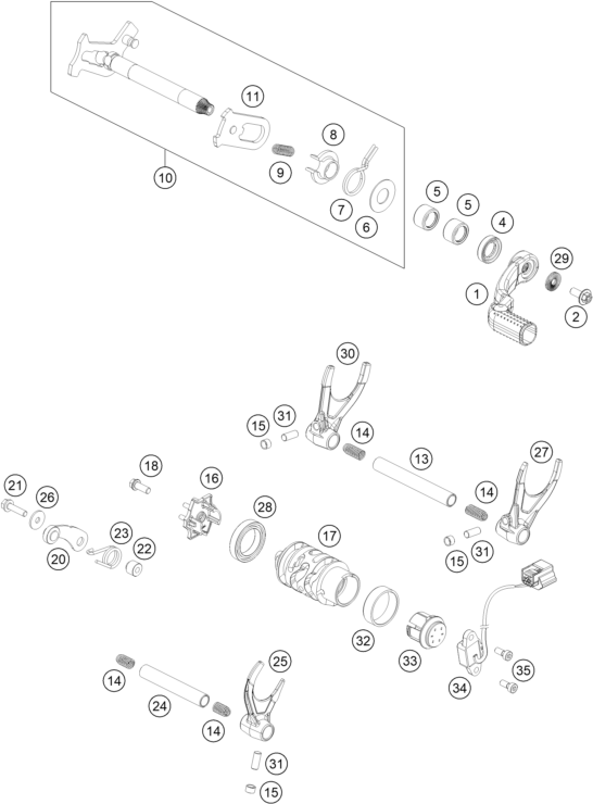 Výkres: 3410 MECHANISMUS ŘAZENÍ