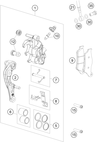 Výkres: 1360 PŘEDNÍ BRZDOVÝ TŘMEN