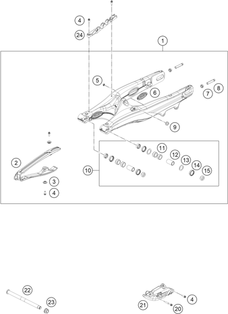 Výkres: 0490 KYVNÁ VIDLICE (SWINGARM)