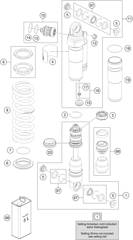 Výkres: 0430 ZADNÍ TLUMIČ ROZLOŽENÝ