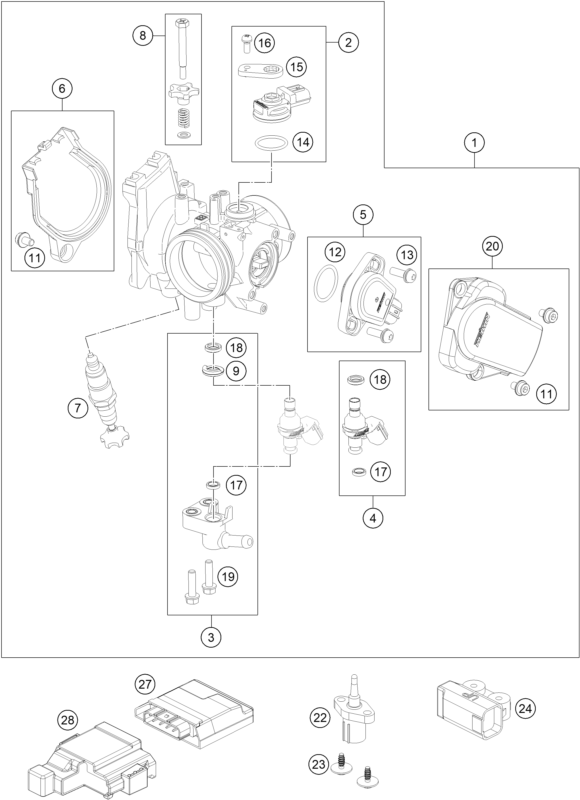 Výkres: 4110 ŠKRTICÍ KLAPKA (THROTTLE BODY)
