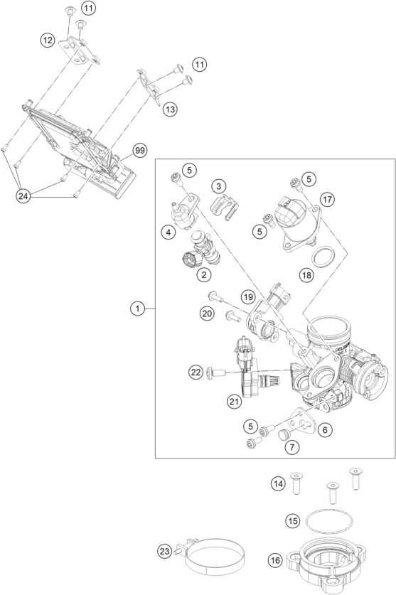 Výkres: 4110 ŠKRTICÍ KLAPKA (THROTTLE BODY)