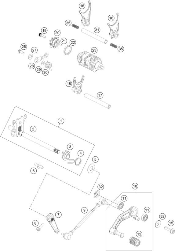 Výkres: 3410 MECHANISMUS ŘAZENÍ