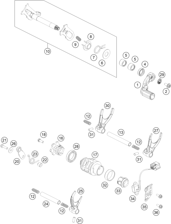 Výkres: 3410 MECHANISMUS ŘAZENÍ