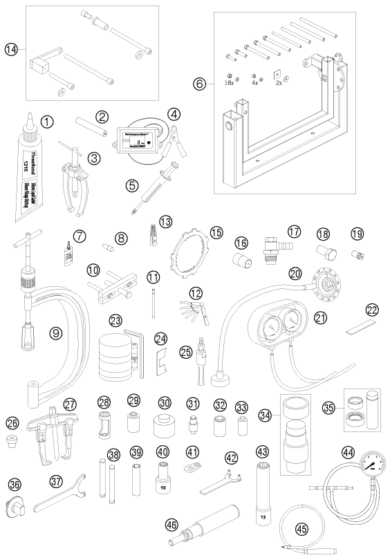 Výkres: 2910 Speciální nářadí (motor)
