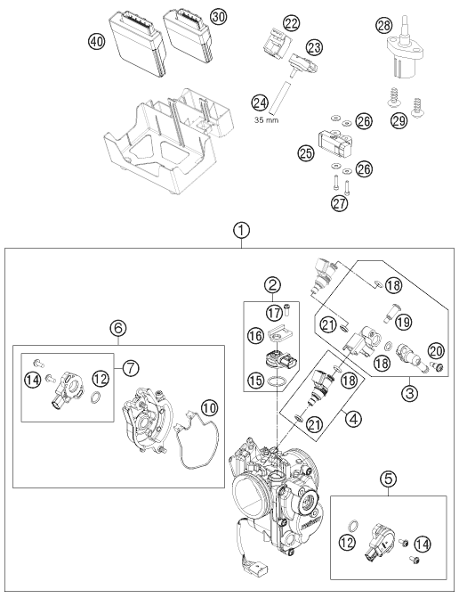 Výkres: 4110 ŠKRTICÍ KLAPKA (THROTTLE BODY)