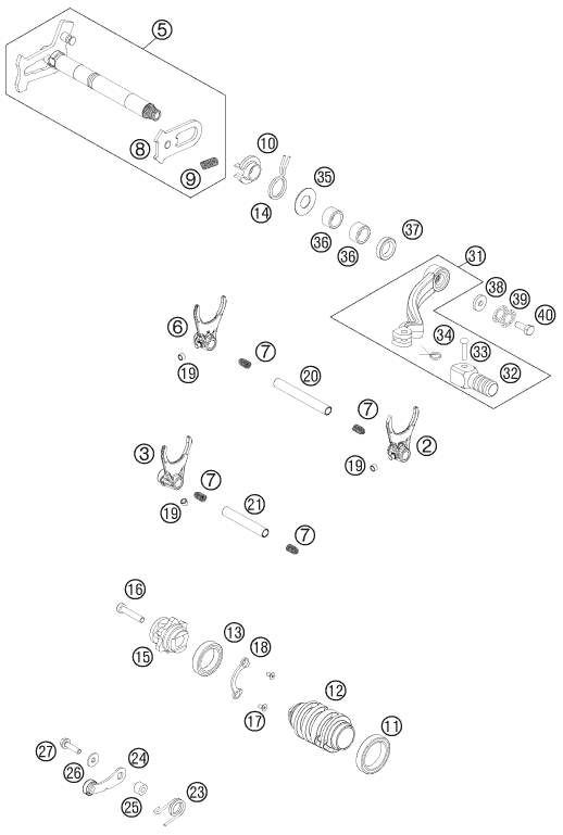 Výkres: 3410 MECHANISMUS ŘAZENÍ