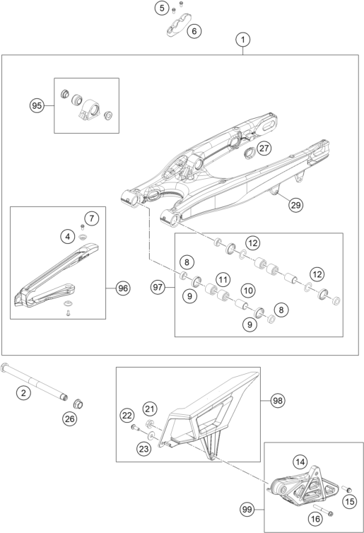 Výkres: 0490 KYVNÁ VIDLICE (SWINGARM)